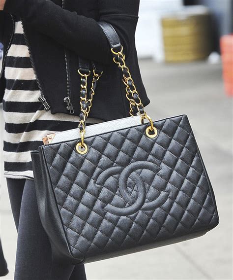 chanel black quited caviar grand shopper|CHANEL Caviar Quilted Grand Shopping Tote GST Black.